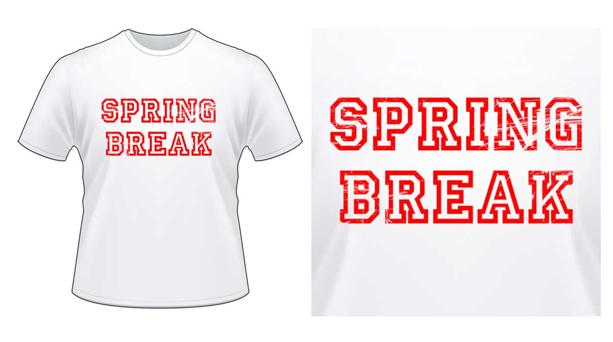 Spring Break T-Shirt Concept #6 – White Box | David Knell